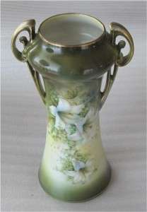 RS PRUSSIA DOUBLE HANDLE VASE SUPERB 1900S  
