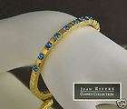 Joan Rivers Flexible Cuff Bracelet Blue Sapphire RS