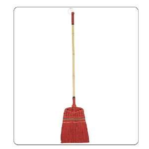  Broom for Sweeping Red with Bamboo Handle
