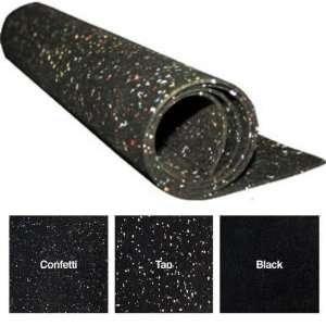   BK 4 ft. x 36 ft. Recyled Rubber Tack Roll   Solid Black Toys & Games