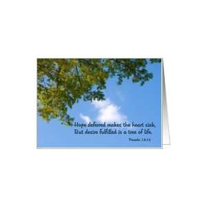  proverbs 1312 Hope deferred desire fulfilled Card Health 