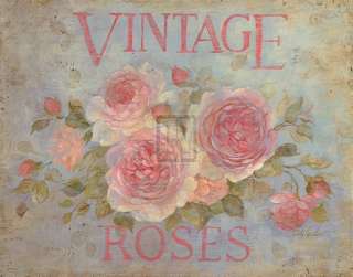 DEBI COULES Vintage Rose floral PRINT see our SHOP  