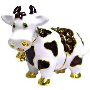  Cow Bejeweled Trinket Box
