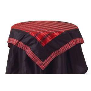  Pack of 2 Rustic Lodge Red and Black Plaid Square Table 