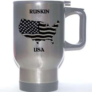  US Flag   Ruskin, Florida (FL) Stainless Steel Mug 