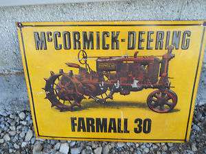 McCormick Deering Farmall 30 used sign  