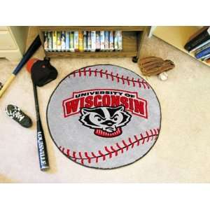 University of Wisconsin Badger   Baseball Mat  Sports 