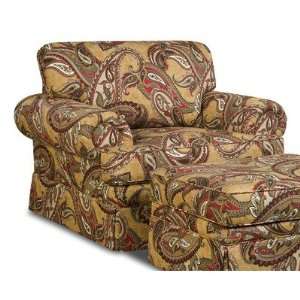   Neva Powell Chair and One Fourth Fabric Asbury Fawn