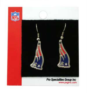 New England Patriots Silver Earrings New Stainless Steel  