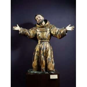  Saint Francis of Assisi in Ecstasy, Painted and Gilded 