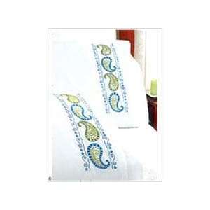  Bucilla Pillowcase Pair Stamped Embroidery 20 Inch X30 