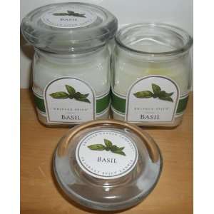  Set of Two Scented Basil Candles 3 oz 
