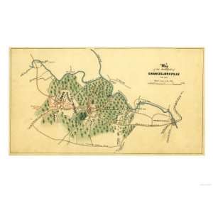  Battle of Chancellorsville   Civil War Panoramic Map 