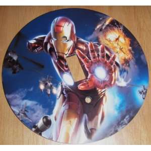  IRON MAN Light Switch Cover 5 Inch Round (12.5 cms) Switch 
