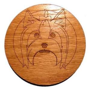  4 inch Yorkshire Terrier Face Coaster Beauty