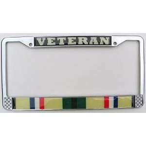 Desert Storm Veteran License Plate Frame (Chrome Metal)