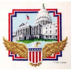  United States Capitol (cross stitch) Arts, Crafts 