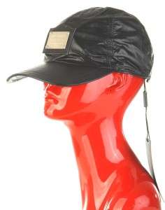 NEW DOLCE & GABBANA BLACK LOGO PLATE FABULOUS BALL CAP HAT 56/S  