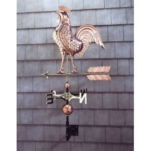  Polished Copper Rooster Weathervane Whitehall 45033