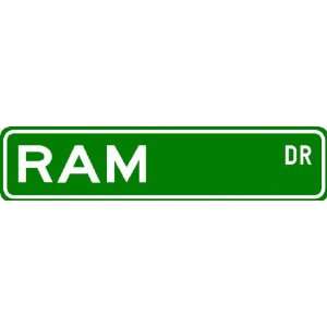 RAM Street Sign ~ Personalized Family Lastname Sign ~ Gameroom 