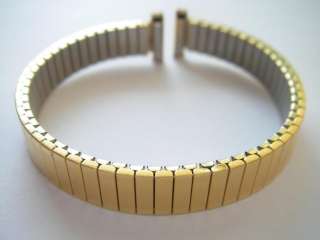 Expandro plated ladies size flex watch bracelet 12 mm  