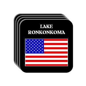  US Flag   Lake Ronkonkoma, New York (NY) Set of 4 Mini 