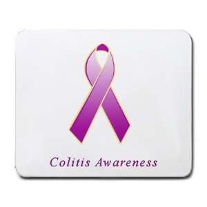  Colitis Awareness Ribbon Mouse Pad