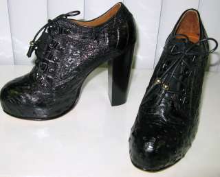 RJC COUTURE REAL OSTRICH & CROCODILE New Shoes 7  