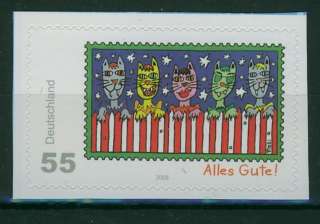 Cartoon James Rizzi self adhesiv Stamp Germany  