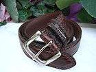 Ritz medium embossed Italian leather belt  