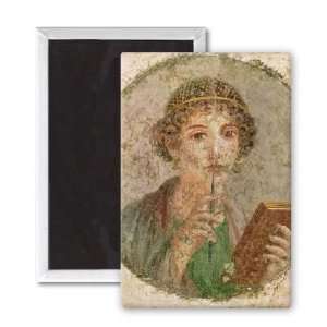  Portrait of a young girl (fresco) by Roman   3x2 inch 