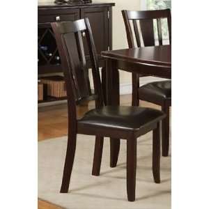  Dining Chairs in Espresso Finish with Cushioned Seats 