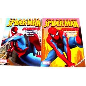  2 Amazing Spiderman Jumbo Coloring & Activity Book with FREE 