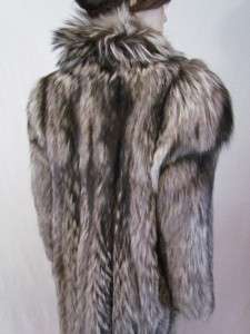  LENGTH Natural Silver Fox Fur Coat Philip Reiner Furs New York  
