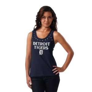  Detroit Tigers Womens Team Rebel Studded Tank
