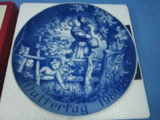   PORCELAIN BAREUTHER GERMANY PLATE MOTHERS DAY 1980 LUDWIG RICHTER
