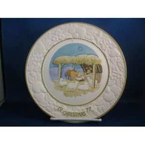   Christmas Plate 1977 Away in the Manger Songs Of 