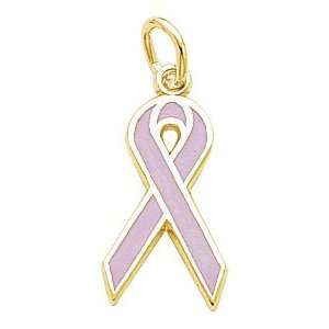  Rembrandt Charms Breast Cancer Charm, 10K Yellow Gold 