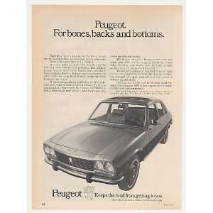   1970 Peugeot 504 for Bones Backs and Bottoms Print Ad