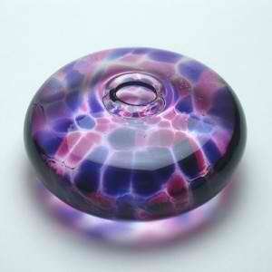    Henrietta Glass   Double Violet Skipping Stone Vase