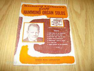 1956 Richard Leiberts Hammond Organ Solos Book  