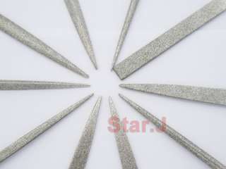 10pc Dental Diamond Mini Needle File Set Metal Glass Stone Chisel 