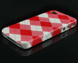 1PC Rhombus Hard Case Back Cover Skin for Apple iPhone 4 4G Brand New 