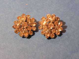 Vintage Garne Rhinestone Earrings  