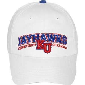    Kansas Jayhawks Adjustable White Dinger Hat