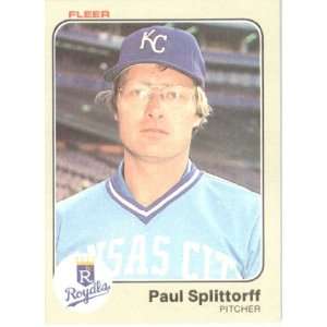  1983 Fleer # 124 Paul Splittorff Kansas City Royals 