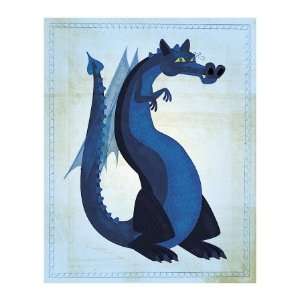  Blue Dragon Giclee Poster Print by John Golden, 28x34 