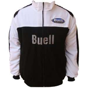  Buell Motorsport Racing Jacket Black and White Sports 