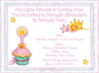 10 LITTLE PRINCE & PRINCESS CUSTOM BIRTHDAY INVITATIONS  