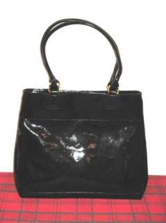 ESTEE LAUDER Black Patent Tote Bag Purse NIP Carry All  